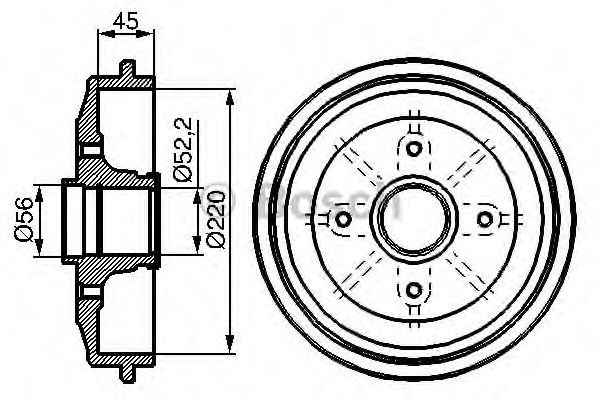 0986477151 Bosch Тормозной барабан