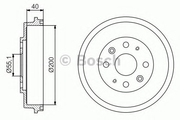 0986477191 Bosch Тормозной барабан