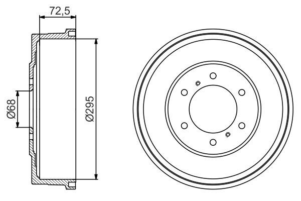 Барабан тормозной задний Bosch 0986477215 цена, от 121.84 USD