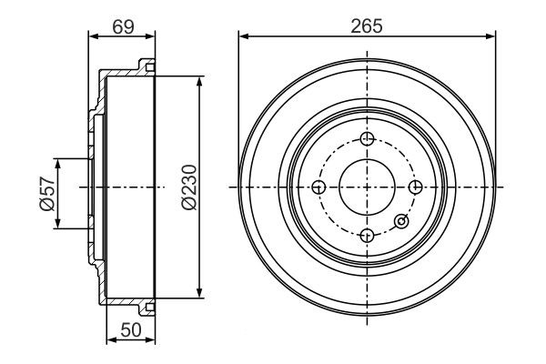 Купить 0986477277 Bosch Тормозной барабан