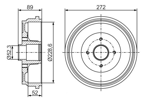 Купить 0986477287 Bosch Тормозной барабан