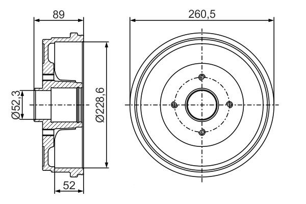 Купить 0986477288 Bosch Тормозной барабан