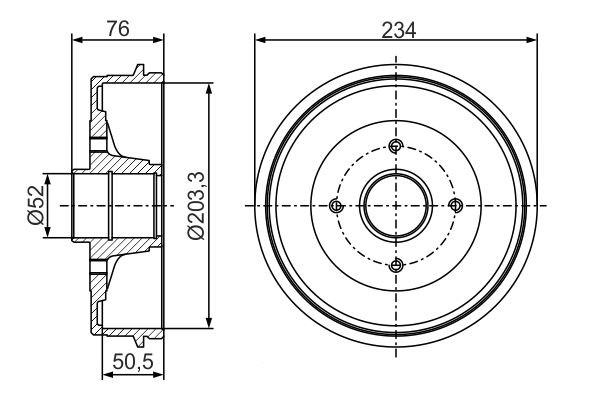 Задний барабан Bosch 0986477289