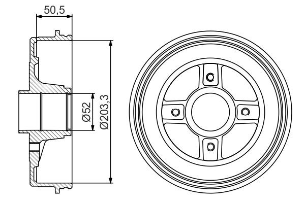 Тормозной барабан 0986477308 Bosch