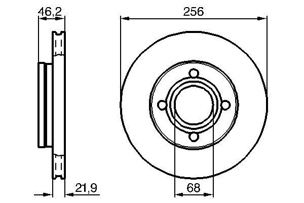 Тормоз дисковый передний Bosch 0986478018 цена, от 32.57 USD