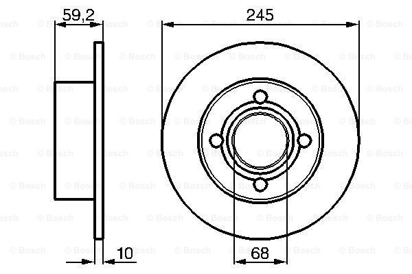 Тормозные диски 0986478019 Bosch