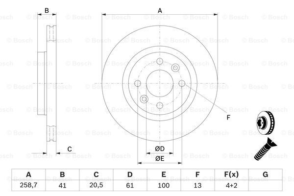 Купить 0986478124 Bosch Ротор тормозной