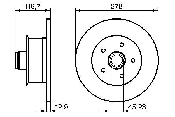 Купить 0986478136 Bosch Ротор тормозной