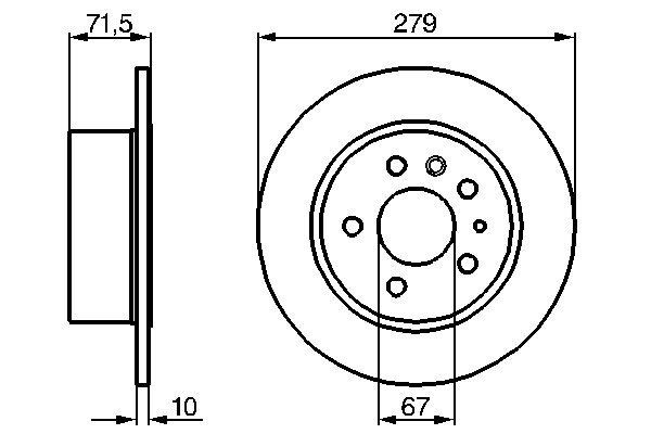 Купить 0986478199 Bosch Диск тормозной задний