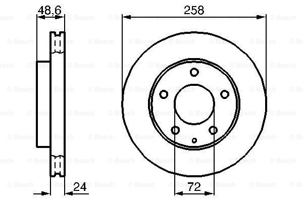 Тормоз дисковый передний Bosch 0986478227 цена, от 30.43 USD
