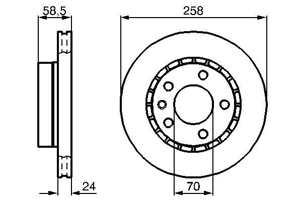 0986478265 Bosch Диск тормозной передний