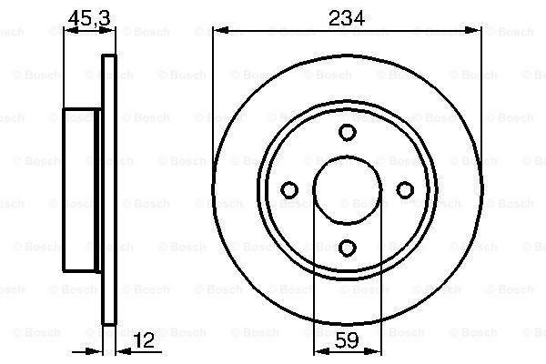 0986478288 Bosch Диск тормозной передний