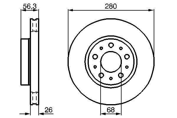 Купить 0986478298 Bosch Ротор тормозной