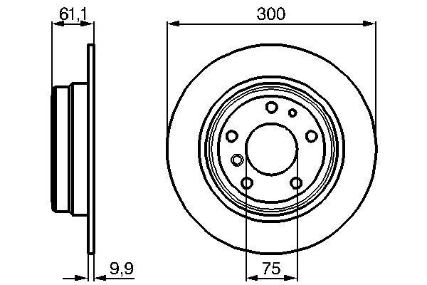 Купить 0986478321 Bosch Диск тормозной задний