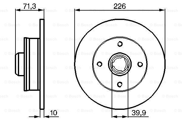 Купить 0986478331 Bosch Диск тормозной задний