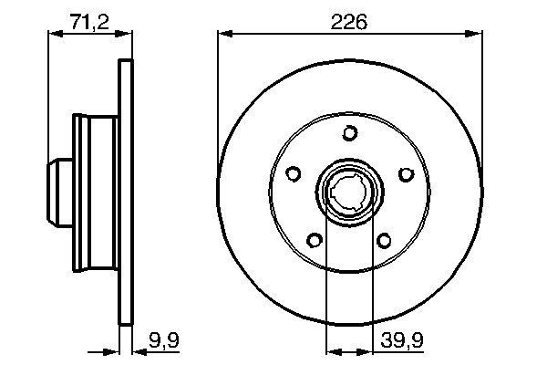 Купить 0986478332 Bosch Диск тормозной задний