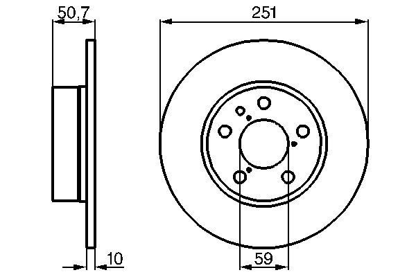 Купить 0986478341 Bosch Диск тормозной задний
