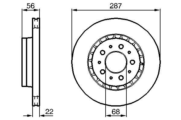 Передние тормозные диски 986478388 Bosch