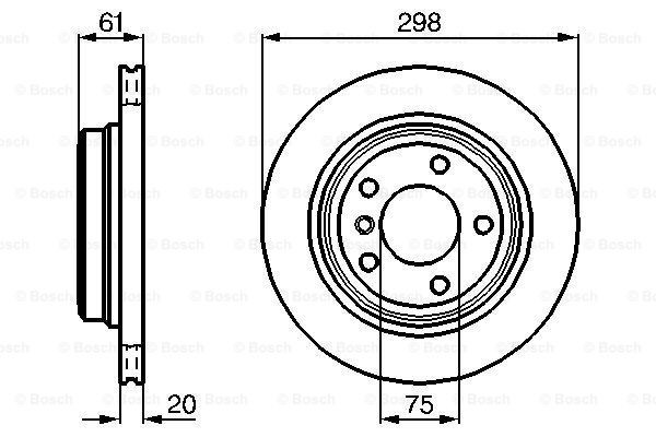 Купить 0986478426 Bosch Диск тормозной задний