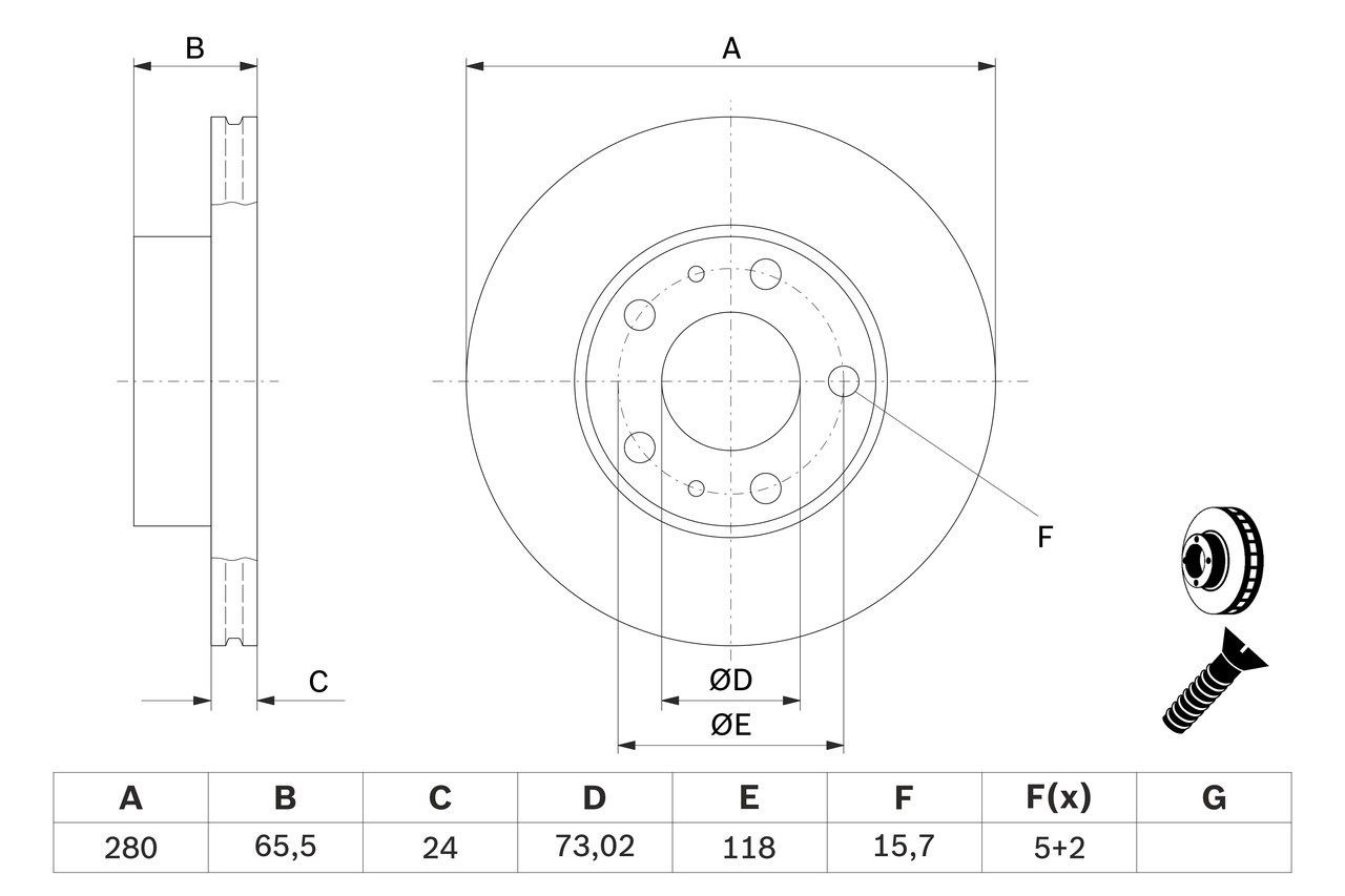 Купить 0986478434 Bosch Ротор тормозной