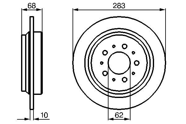 0986478445 Bosch Дисковый тормоз