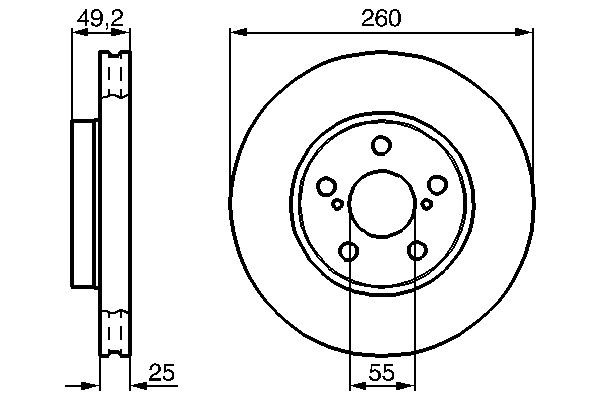 Тормоз дисковый передний Bosch 0986478451 цена, от 33.52 USD