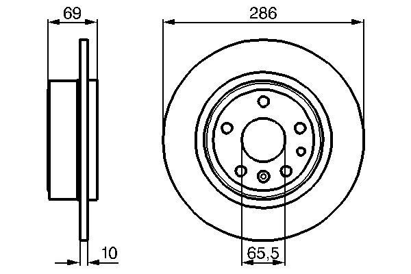 Задний тормозной диск Bosch 0986478478 цена, от 29.92 USD