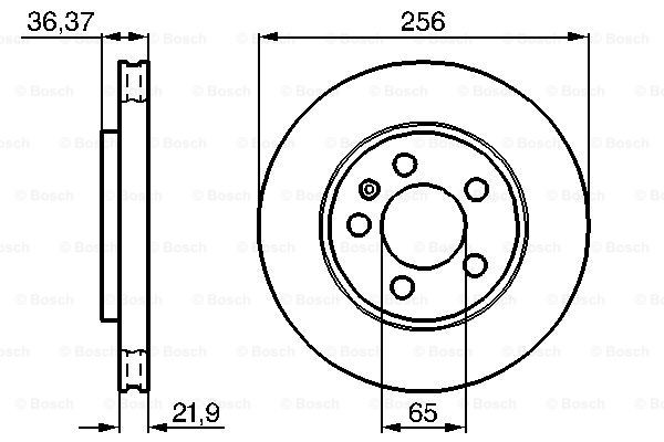 Задний дисковый тормоз Bosch 0986478482
