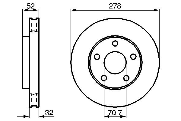 0986478486 Bosch Диск тормозной передний