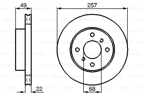 Купить 0986478567 Bosch Ротор тормозной