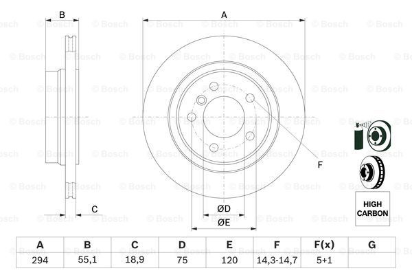 0986478570 Bosch Дисковый тормоз