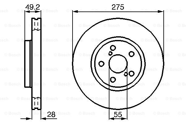 0986478583 Bosch Диск тормозной передний