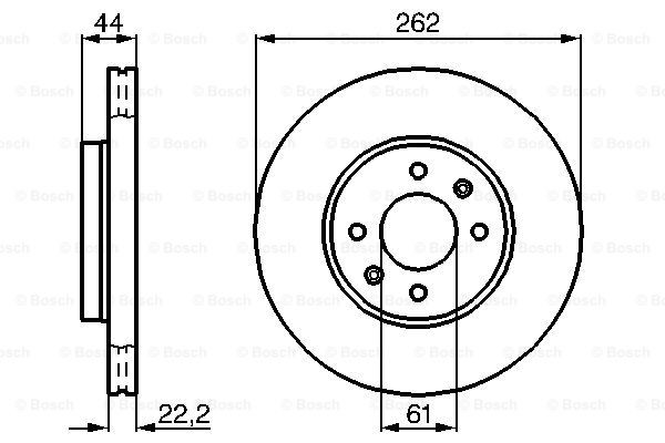 Тормоз дисковый передний Bosch 0986478598 цена, от 40.13 USD