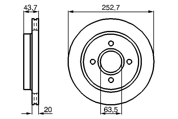 Тормозные диски 0986478605 Bosch