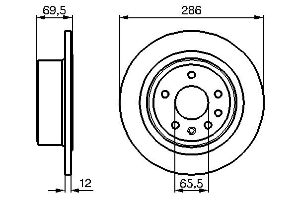 Тормозные диски 0986478609 Bosch