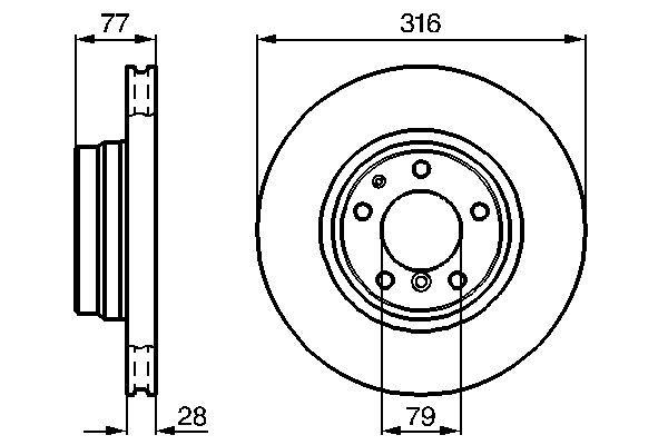 Купить 0986478622 Bosch Ротор тормозной