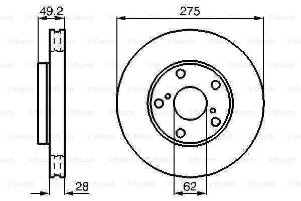 Купить 0986478632 Bosch Ротор тормозной