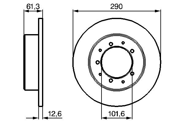 Купить 0986478656 Bosch Диск тормозной задний