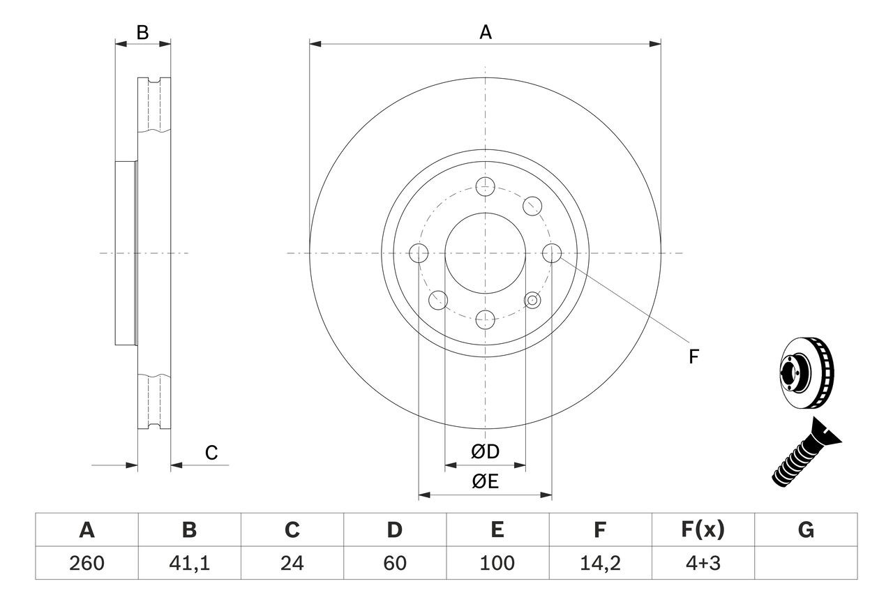 Купить 0986478730 Bosch Ротор тормозной
