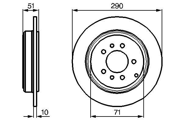 Купить 0986478733 Bosch Диск тормозной задний