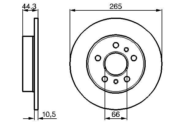 Купить 0986478757 Bosch Диск тормозной задний