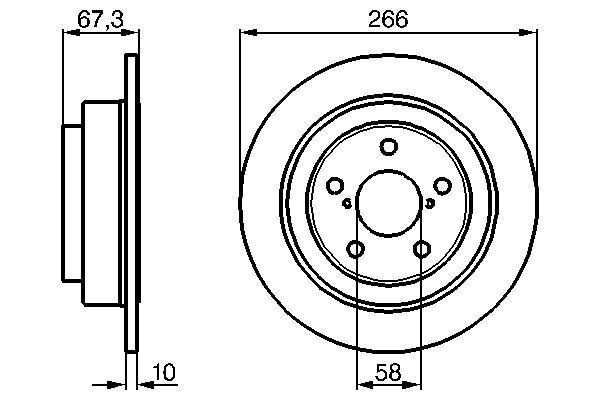 Задний тормозной диск Bosch 0986478799 цена, от 29.49 USD