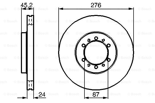 Тормоз дисковый передний Bosch 0986478844 цена, от 37.09 USD