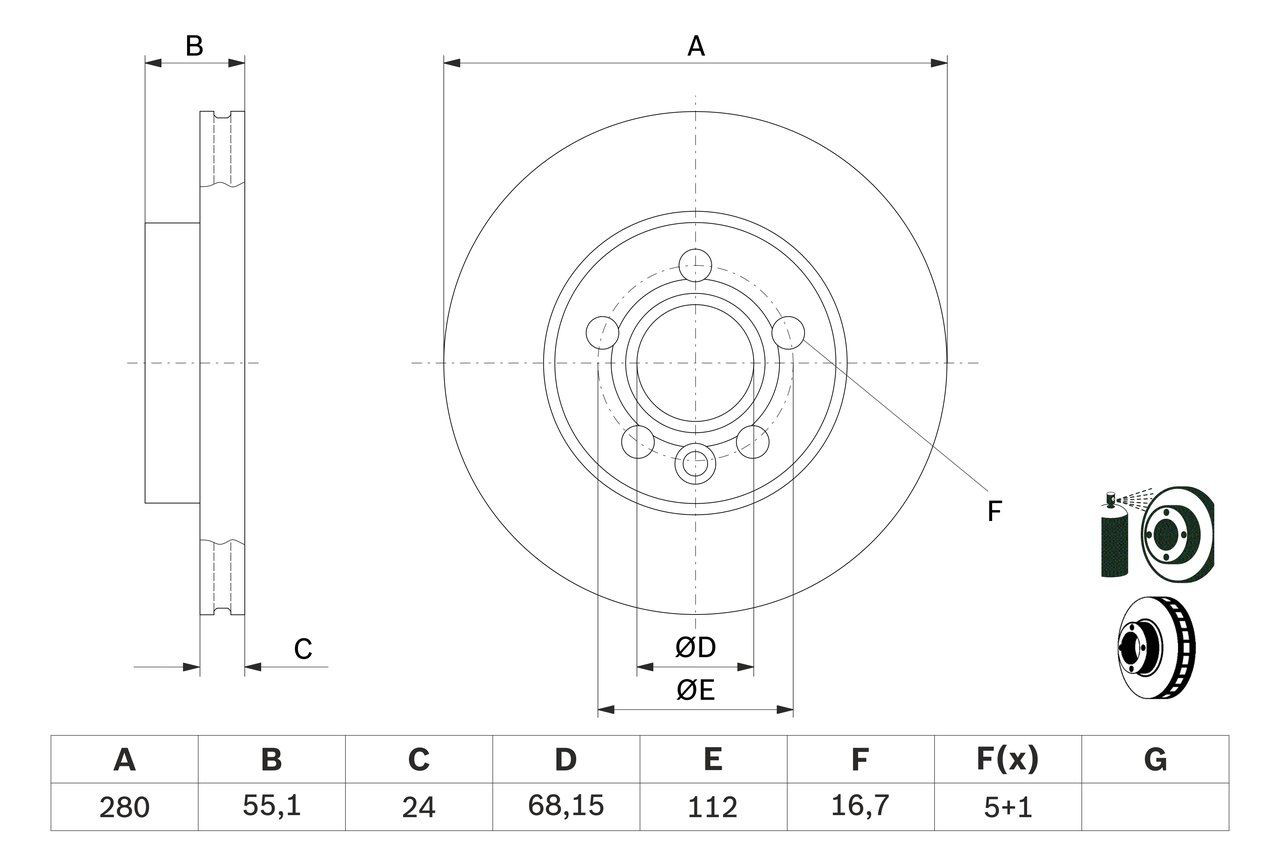 0986478846 Bosch Диск тормозной передний