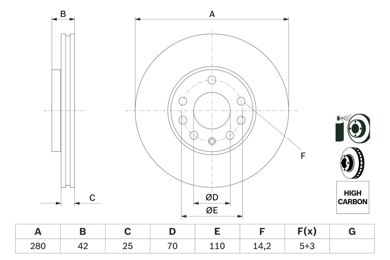 Купить 0986478883 Bosch Ротор тормозной
