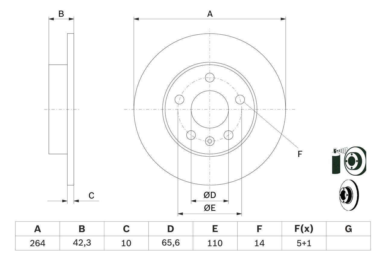 Тормозные диски 0986478884 Bosch