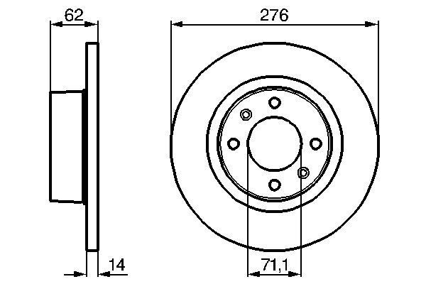 Купить 0986478981 Bosch Диск тормозной задний