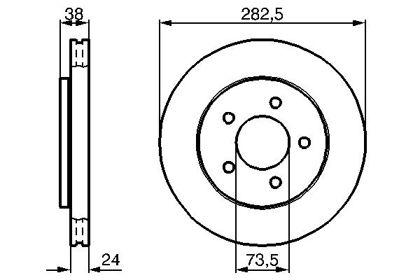 0986478983 Bosch Диск тормозной передний