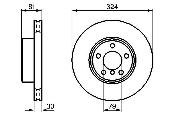 Тормоз дисковый передний Bosch 0986479002 цена, от 69.29 USD