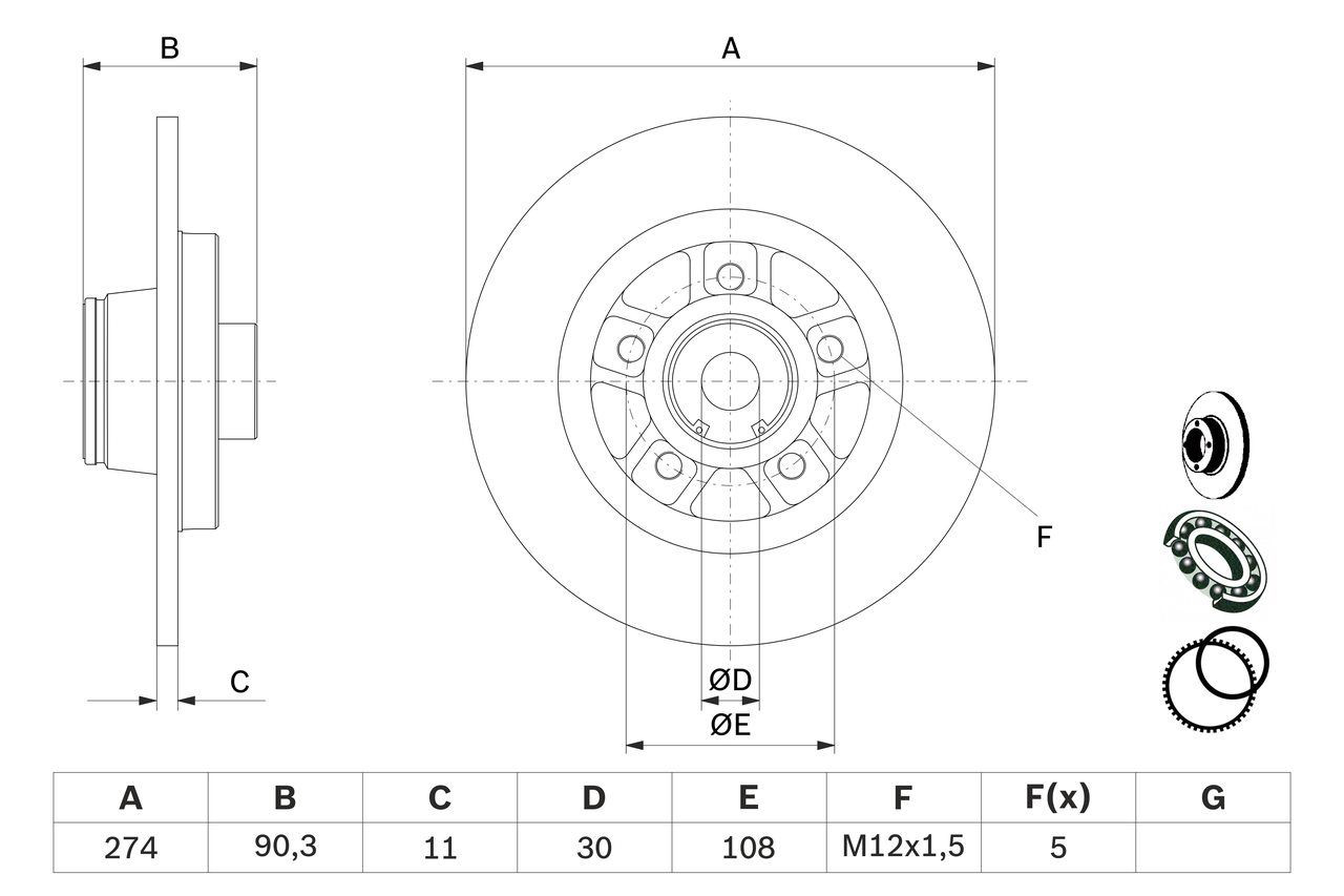 Задний тормозной диск Bosch 0986479015 цена, от 107.83 USD